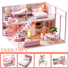 Load image into Gallery viewer, CUTEBEE DIY Dollhouse Wooden doll Houses Miniature Doll House Furniture Kit Casa Music Led Toys for Children Birthday Gift L28