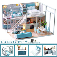 Load image into Gallery viewer, CUTEBEE DIY Dollhouse Wooden doll Houses Miniature Doll House Furniture Kit Casa Music Led Toys for Children Birthday Gift L28