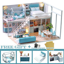 Load image into Gallery viewer, CUTEBEE DIY Dollhouse Wooden doll Houses Miniature Doll House Furniture Kit Casa Music Led Toys for Children Birthday Gift L28
