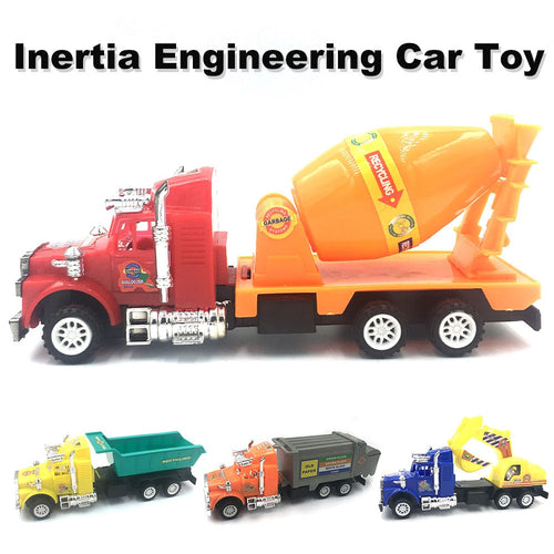 4 Styles mini Inertia Plastic Construction Vehicle Engineering Cars Excavator Model toys for children boys gift