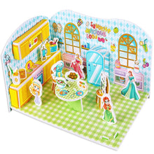 Load image into Gallery viewer, Attractive Cartoon Castle Garden Princess Doll House Furniture DIY Dollhouse 3D Puzzle Interesting Educational Toys For Children