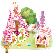 Load image into Gallery viewer, Attractive Cartoon Castle Garden Princess Doll House Furniture DIY Dollhouse 3D Puzzle Interesting Educational Toys For Children