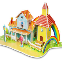 Load image into Gallery viewer, Attractive Cartoon Castle Garden Princess Doll House Furniture DIY Dollhouse 3D Puzzle Interesting Educational Toys For Children