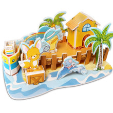 Load image into Gallery viewer, Attractive Cartoon Castle Garden Princess Doll House Furniture DIY Dollhouse 3D Puzzle Interesting Educational Toys For Children