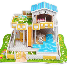 Load image into Gallery viewer, Attractive Cartoon Castle Garden Princess Doll House Furniture DIY Dollhouse 3D Puzzle Interesting Educational Toys For Children