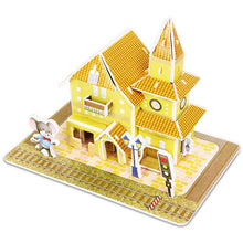 Load image into Gallery viewer, Attractive Cartoon Castle Garden Princess Doll House Furniture DIY Dollhouse 3D Puzzle Interesting Educational Toys For Children