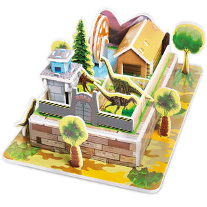 Attractive Cartoon Castle Garden Princess Doll House Furniture DIY Dollhouse 3D Puzzle Interesting Educational Toys For Children