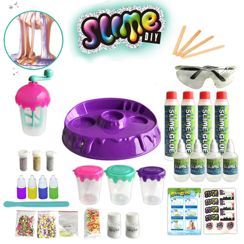 New DIY Crystal Slime Charms Toys For Kids Children Educationa Clay Slime Make Kit Pigment Smell Filler Putty Antistress Toys