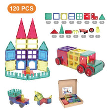 Load image into Gallery viewer, 120Pcs Kids Magnetic Designer Construction Set Plastic  Model Toys, Magnetic Blocks Building Educational Toy For Children Gift
