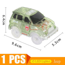 Load image into Gallery viewer, 5.4cm Magic Electronics LED Car Toys With Flashing Lights Educational Toys Electronics Glow Car Lights Glowing Racing Toy