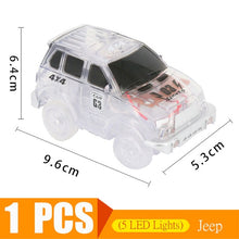 Load image into Gallery viewer, 5.4cm Magic Electronics LED Car Toys With Flashing Lights Educational Toys Electronics Glow Car Lights Glowing Racing Toy