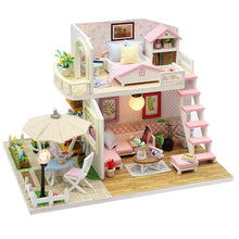 Load image into Gallery viewer, DIY Wooden House Miniaturas with Furniture DIY Miniature House Casa Doll house Toys for Children Birthday Gifts Box Theatre M33