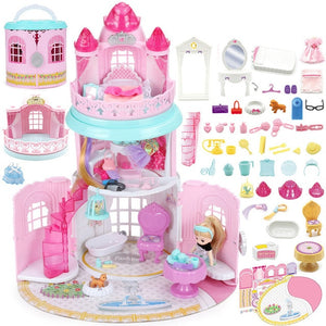 Doll House hand bag accessories cute Furniture Miniature Dollhouse Birthday Gift home Model toy house doll Toys for Children