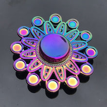 Load image into Gallery viewer, Rainbow Heptagonal Hand Spinner fidget Zinc Alloy Metal fidget spinner metal bearing edc finger Spinner Hand relieves stress