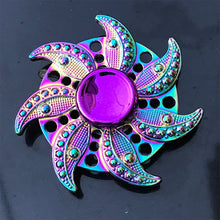 Load image into Gallery viewer, Rainbow Heptagonal Hand Spinner fidget Zinc Alloy Metal fidget spinner metal bearing edc finger Spinner Hand relieves stress