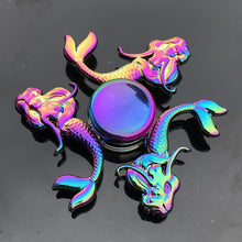 Load image into Gallery viewer, Rainbow Heptagonal Hand Spinner fidget Zinc Alloy Metal fidget spinner metal bearing edc finger Spinner Hand relieves stress