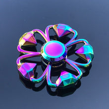 Load image into Gallery viewer, Rainbow Heptagonal Hand Spinner fidget Zinc Alloy Metal fidget spinner metal bearing edc finger Spinner Hand relieves stress