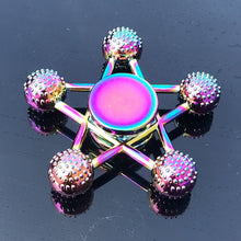 Load image into Gallery viewer, Rainbow Heptagonal Hand Spinner fidget Zinc Alloy Metal fidget spinner metal bearing edc finger Spinner Hand relieves stress