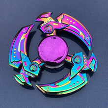Load image into Gallery viewer, Rainbow Heptagonal Hand Spinner fidget Zinc Alloy Metal fidget spinner metal bearing edc finger Spinner Hand relieves stress