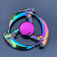 Load image into Gallery viewer, Rainbow Heptagonal Hand Spinner fidget Zinc Alloy Metal fidget spinner metal bearing edc finger Spinner Hand relieves stress
