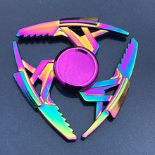 Load image into Gallery viewer, Rainbow Heptagonal Hand Spinner fidget Zinc Alloy Metal fidget spinner metal bearing edc finger Spinner Hand relieves stress