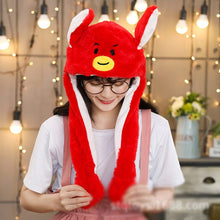 Load image into Gallery viewer, Kocozo Rabbit Hat with Moving Ears Cute Cartoon Toy Hat Airbag Kawaii Funny Toy Cap Kids Plush Toy Birthday Gift  Hat for Girls