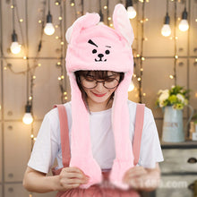 Load image into Gallery viewer, Kocozo Rabbit Hat with Moving Ears Cute Cartoon Toy Hat Airbag Kawaii Funny Toy Cap Kids Plush Toy Birthday Gift  Hat for Girls