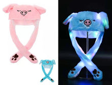 Load image into Gallery viewer, Kocozo Rabbit Hat with Moving Ears Cute Cartoon Toy Hat Airbag Kawaii Funny Toy Cap Kids Plush Toy Birthday Gift  Hat for Girls