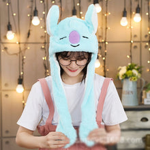 Load image into Gallery viewer, Kocozo Rabbit Hat with Moving Ears Cute Cartoon Toy Hat Airbag Kawaii Funny Toy Cap Kids Plush Toy Birthday Gift  Hat for Girls