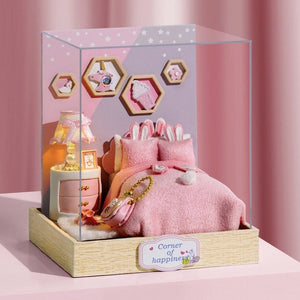 DIY Wooden House Miniaturas with Furniture DIY Miniature House Casa Doll house Toys for Children Birthday Gifts Box Theatre M33