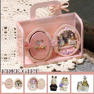 DIY Wooden House Miniaturas with Furniture DIY Miniature House Casa Doll house Toys for Children Birthday Gifts Box Theatre M33