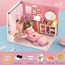 Load image into Gallery viewer, DIY Wooden House Miniaturas with Furniture DIY Miniature House Casa Doll house Toys for Children Birthday Gifts Box Theatre M33