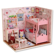 Load image into Gallery viewer, DIY Wooden House Miniaturas with Furniture DIY Miniature House Casa Doll house Toys for Children Birthday Gifts Box Theatre M33
