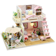 Load image into Gallery viewer, DIY Wooden House Miniaturas with Furniture DIY Miniature House Casa Doll house Toys for Children Birthday Gifts Box Theatre M33