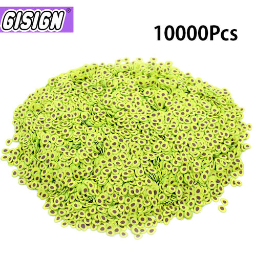 1000pcs Avocado Fruit Slices Contain Addit for Slime Fruit Filler Charms all For Nail Art Slime Supplies Access Decor Toy