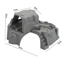Load image into Gallery viewer, Plastic Grey Double Tunnel Wooden Train Track Accessories Tunnel Track Train Slot Wood Railway Toys Bloques De Construccion