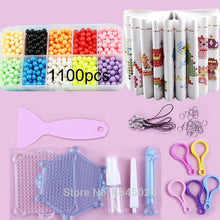 Load image into Gallery viewer, Fuse Beads Magic Water Creative Beads DIY set Pegboard Kit Craft Girls Gift kids toys for Children 8 10 years Pen Tweezer Tool