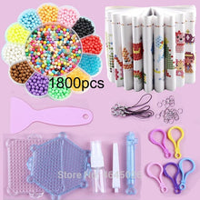 Load image into Gallery viewer, Fuse Beads Magic Water Creative Beads DIY set Pegboard Kit Craft Girls Gift kids toys for Children 8 10 years Pen Tweezer Tool