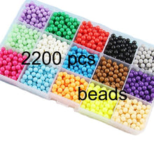 Load image into Gallery viewer, Fuse Beads Magic Water Creative Beads DIY set Pegboard Kit Craft Girls Gift kids toys for Children 8 10 years Pen Tweezer Tool
