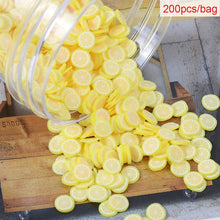 Load image into Gallery viewer, 200pcs/bag Soft Pottery Addition Soft Fimo Fruit Slices For Slime Fluffy Lizun DIY Mobile Supplies Slime Accessories Children