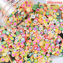 Load image into Gallery viewer, 200pcs/bag Soft Pottery Addition Soft Fimo Fruit Slices For Slime Fluffy Lizun DIY Mobile Supplies Slime Accessories Children