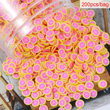 Load image into Gallery viewer, 200pcs/bag Soft Pottery Addition Soft Fimo Fruit Slices For Slime Fluffy Lizun DIY Mobile Supplies Slime Accessories Children