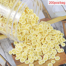 Load image into Gallery viewer, 200pcs/bag Soft Pottery Addition Soft Fimo Fruit Slices For Slime Fluffy Lizun DIY Mobile Supplies Slime Accessories Children