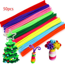 Load image into Gallery viewer, 30/50/100pcs Multicolour Chenille Stems Pipe Cleaners Handmade Diy Art Crafts Material Kids Creativity Handicraft Children Toys