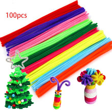 Load image into Gallery viewer, 30/50/100pcs Multicolour Chenille Stems Pipe Cleaners Handmade Diy Art Crafts Material Kids Creativity Handicraft Children Toys