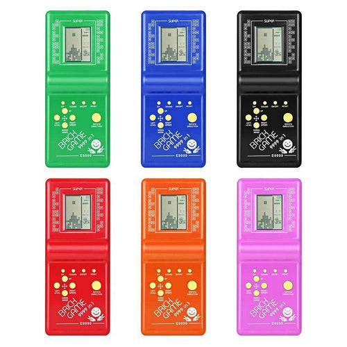 Classic Handheld Game Machine Tetris Brick Game Kids Game Console Toy with Music Playback Retro Games Player