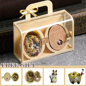 Box Theatre Dollhouse Furniture Miniature Toy DIY miniature Doll house Furnitures LED Light Toys for Children Birthday Gift V5