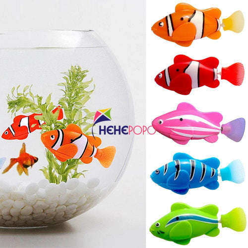 5 Pcs / Set Robot Electronic Fish Swim Toy Battery Included Robotic Pet for Kids Bath Toy Fishing Decorating Act Like Real Fish