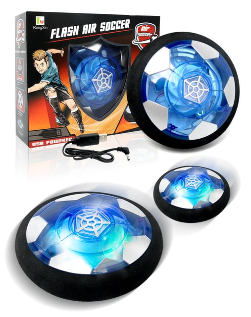 Suspended Football Toys Air Cushion Floating Foam Football Indoor Electric with LED Light Flashing Soccer Kids Gliding Toy