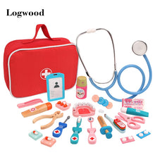 Load image into Gallery viewer, Wooden Pretend Play Doctor Educationa Toys for Children Medical Simulation Medicine Chest Set for Kids Interest Development